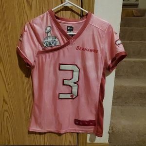 Pink Russell Wilsom Seahawks jersey
